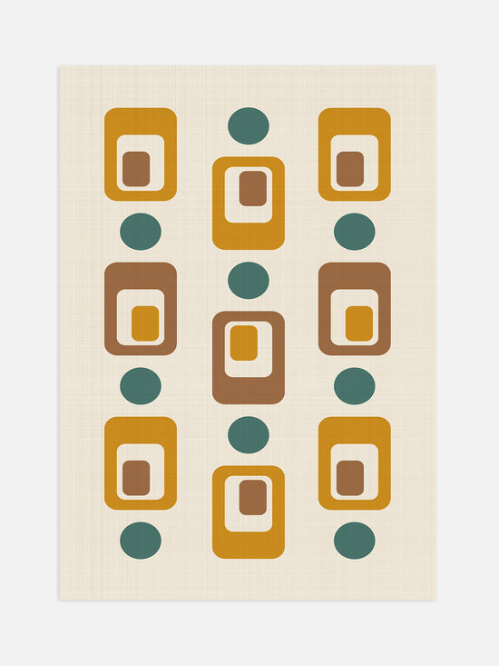 Mid Century Shapes Poster