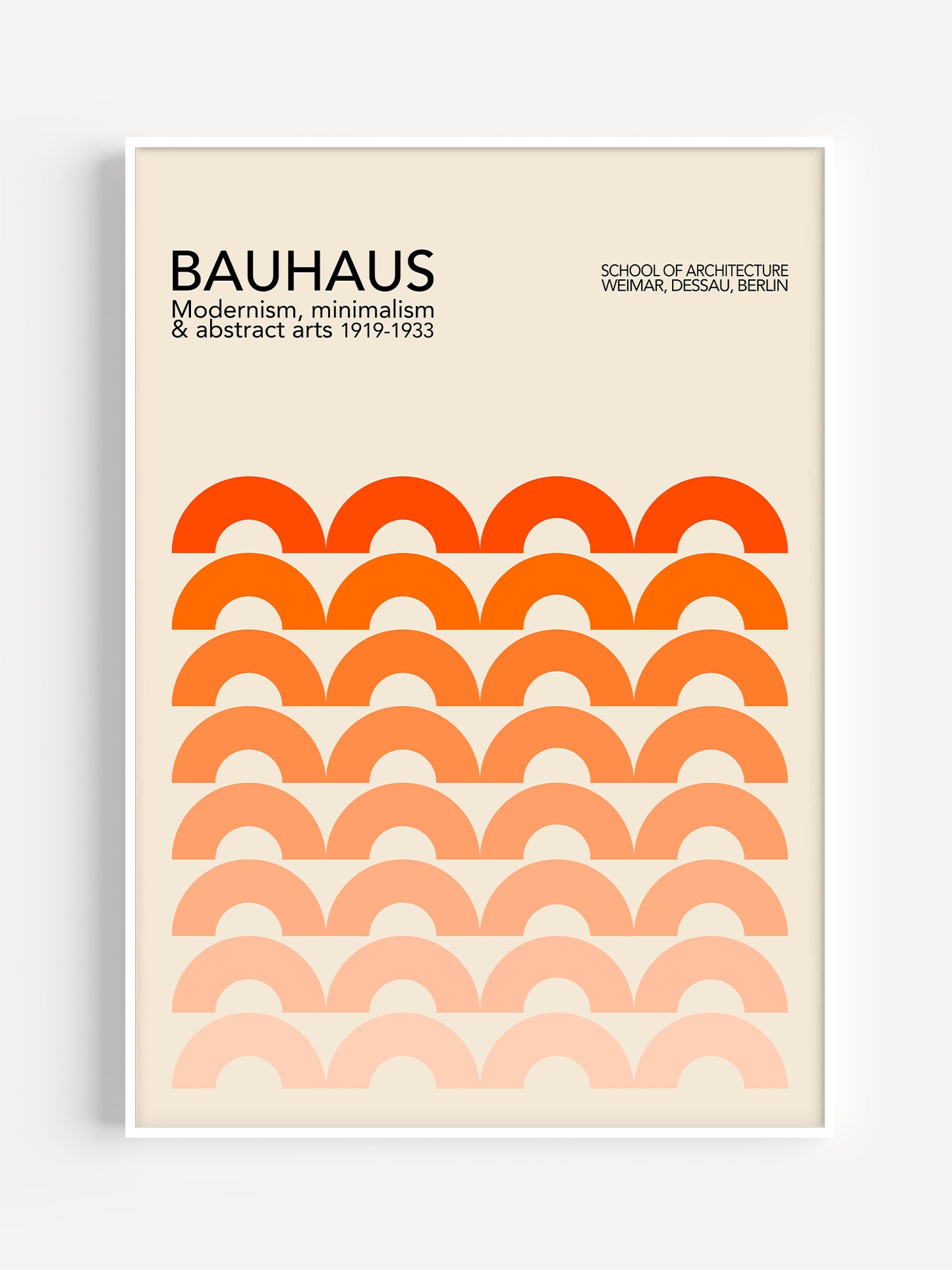 Orange Arches Bauhaus Poster | Digital Download