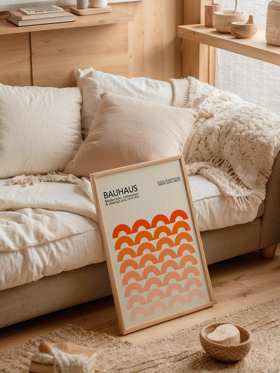 Orange Arches Bauhaus Poster | Digital Download