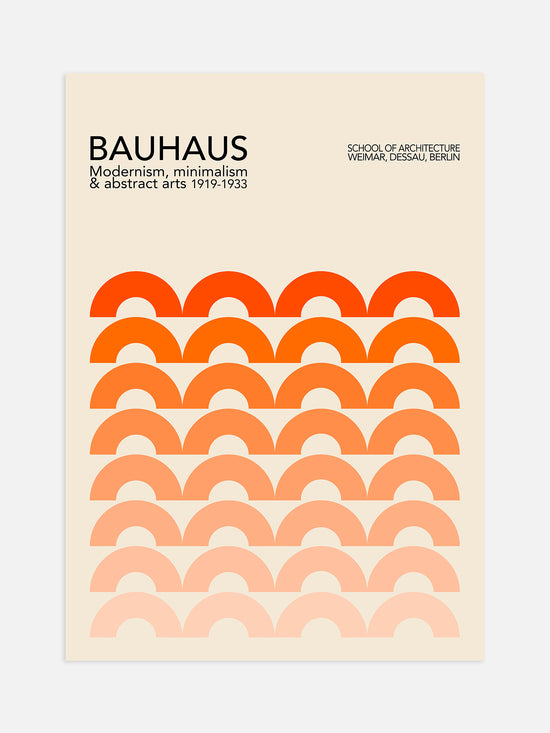 Orange Arches Bauhaus Poster