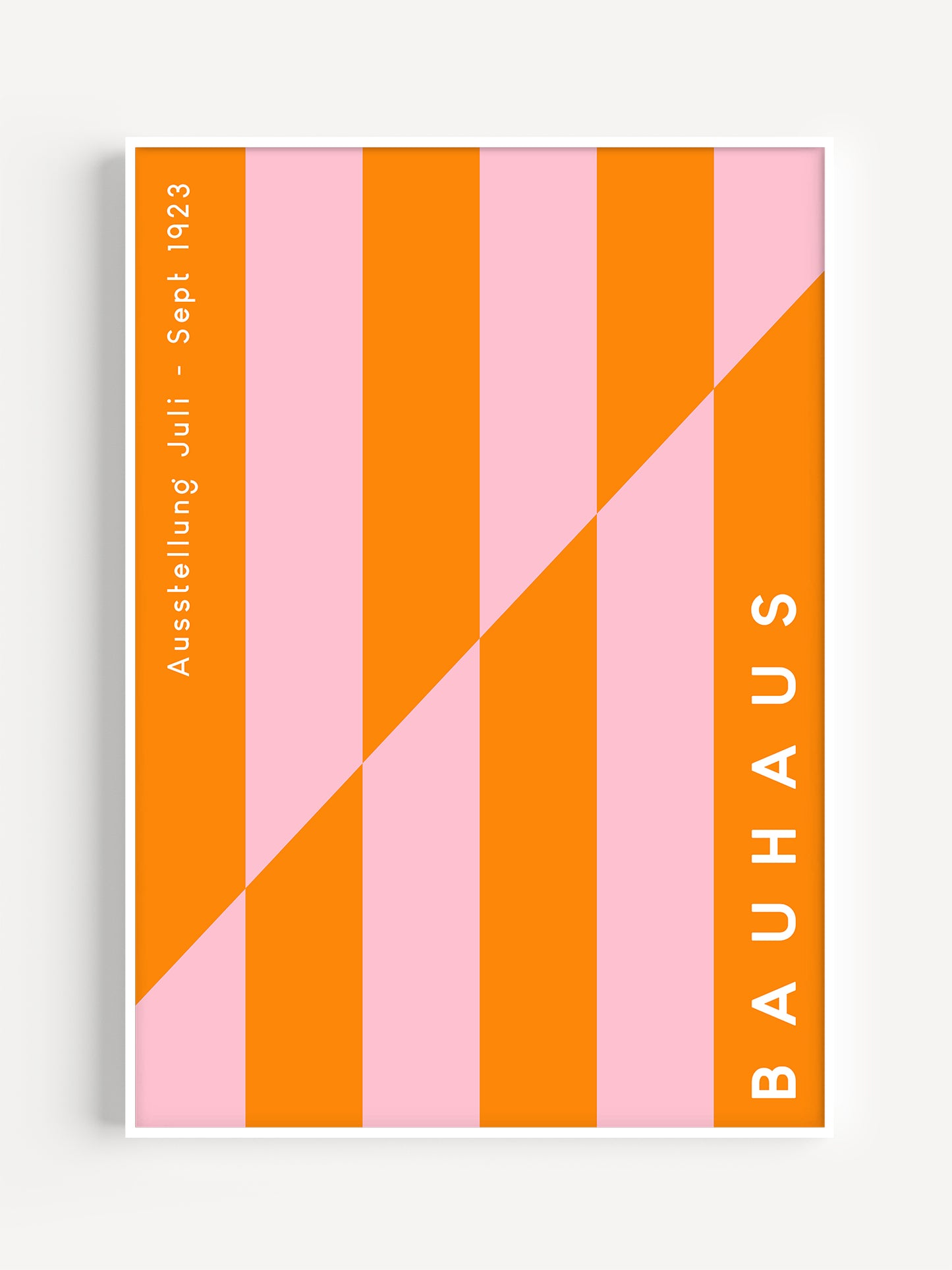 Pink And Orange Stripes Bauhaus