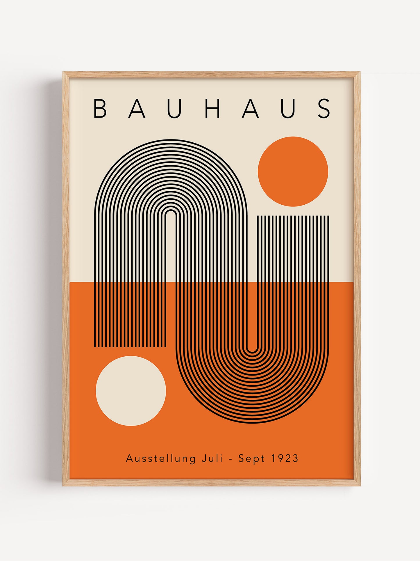 Orange And Black Bauhaus Print