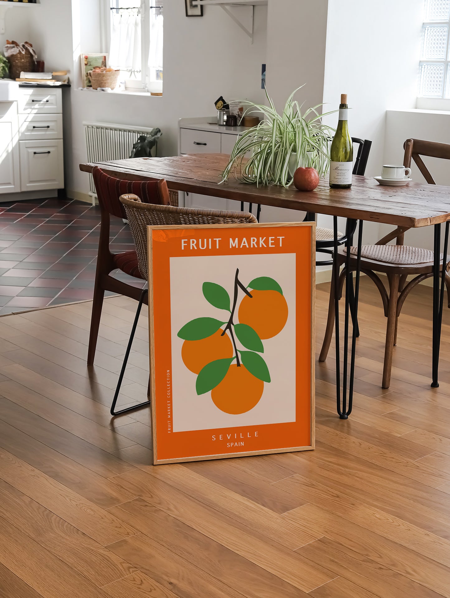 Oranges Fruit Market Poster
