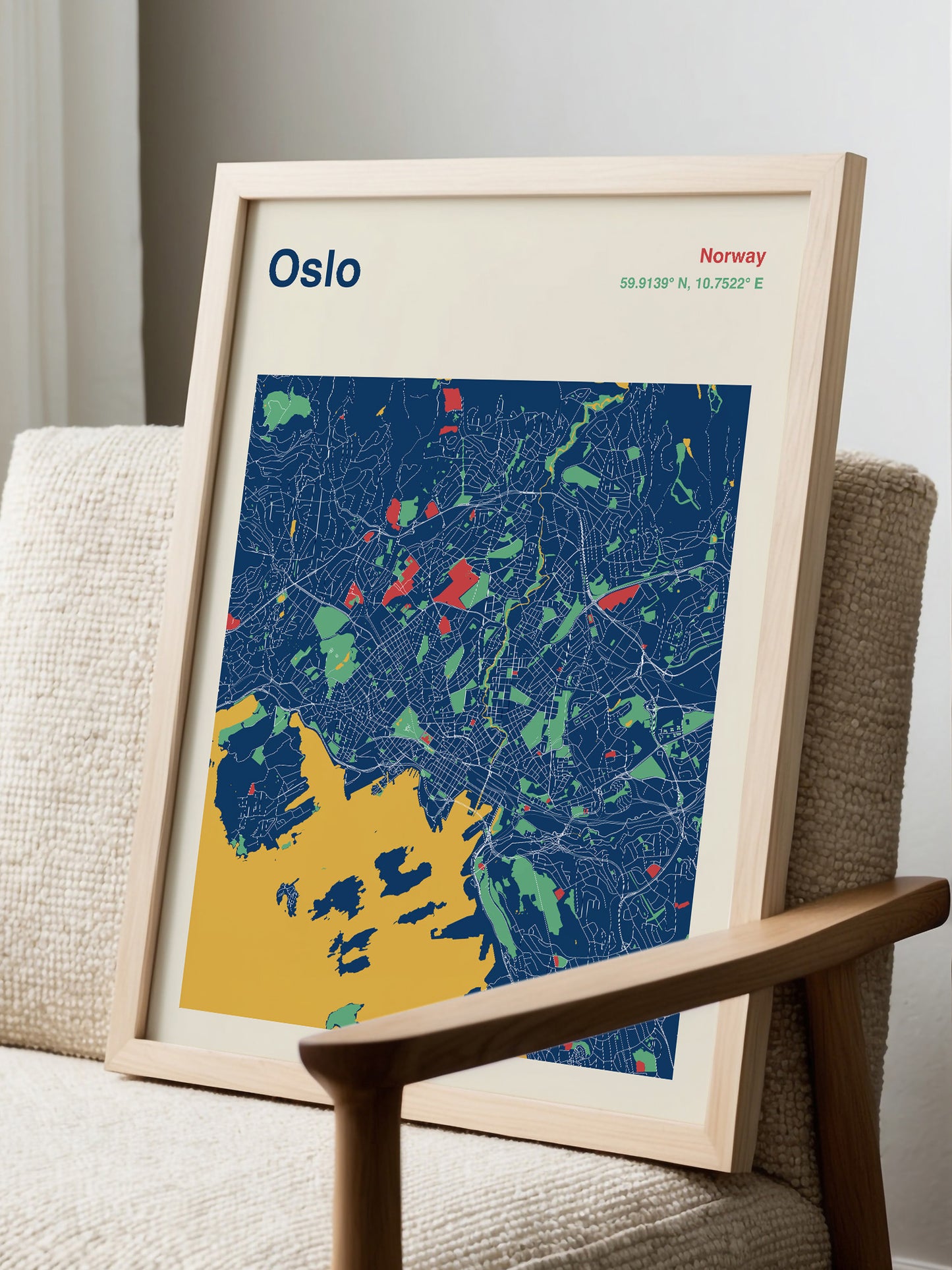 Oslo City Map Print