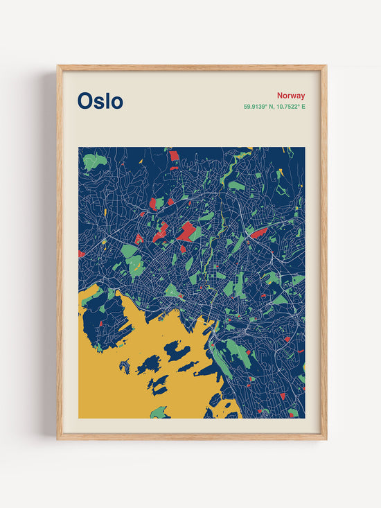 Oslo City Map Print