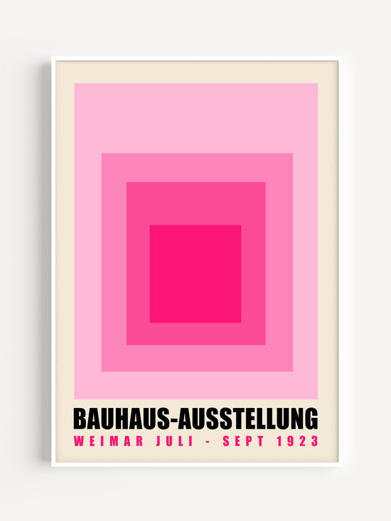 Pink Bauhaus Exhibition Print | Digital Download