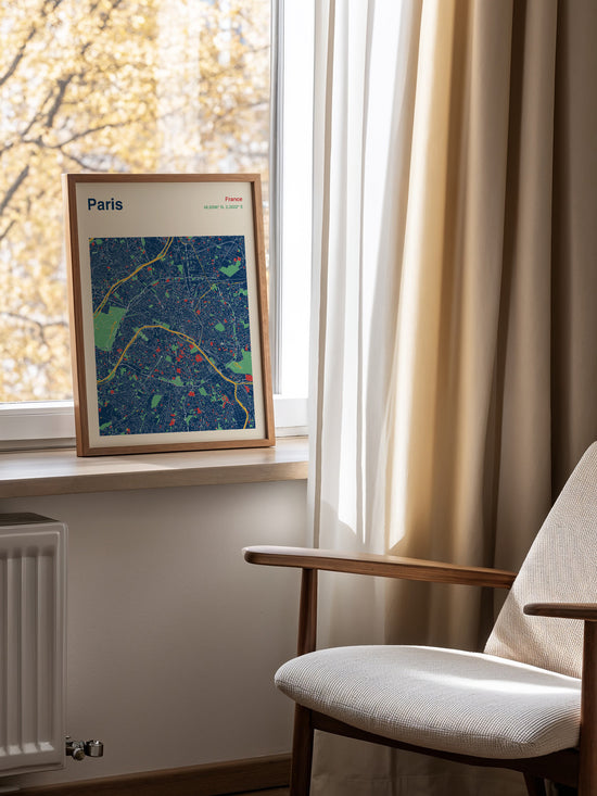 Paris City Map Print