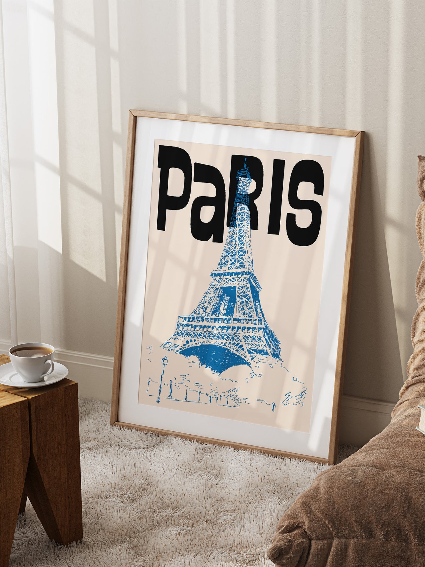 Paris Travel Poster | Blue And Black