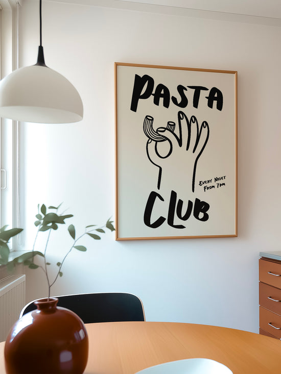 Pasta Club Print | Black