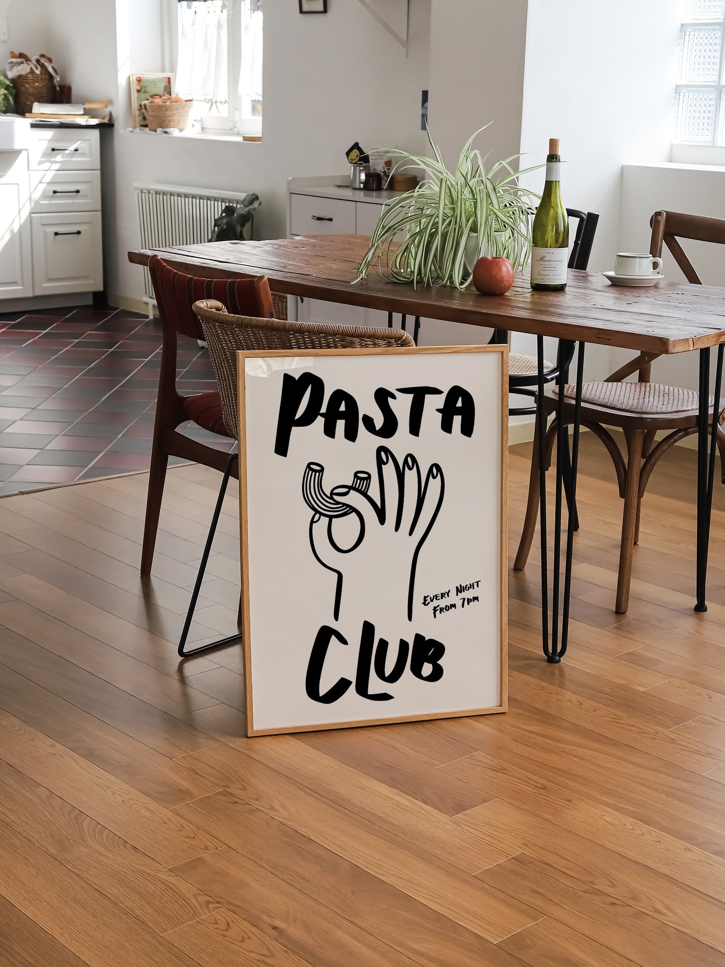 Pasta Club Print | Black