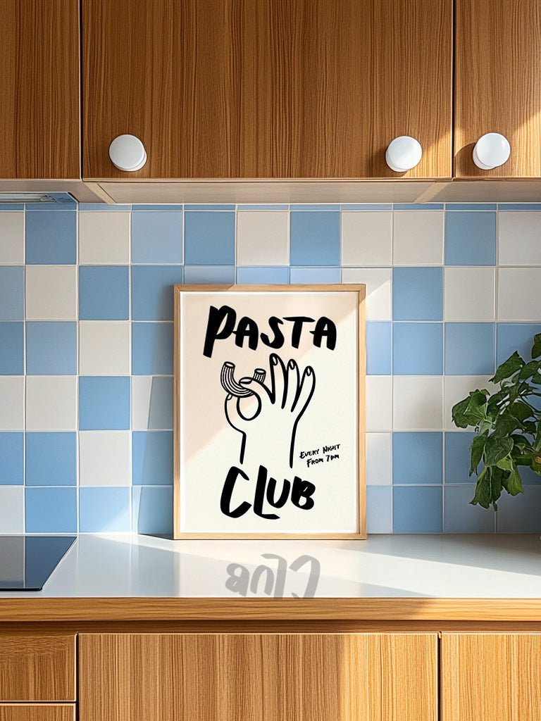 Pasta Club Print | Black