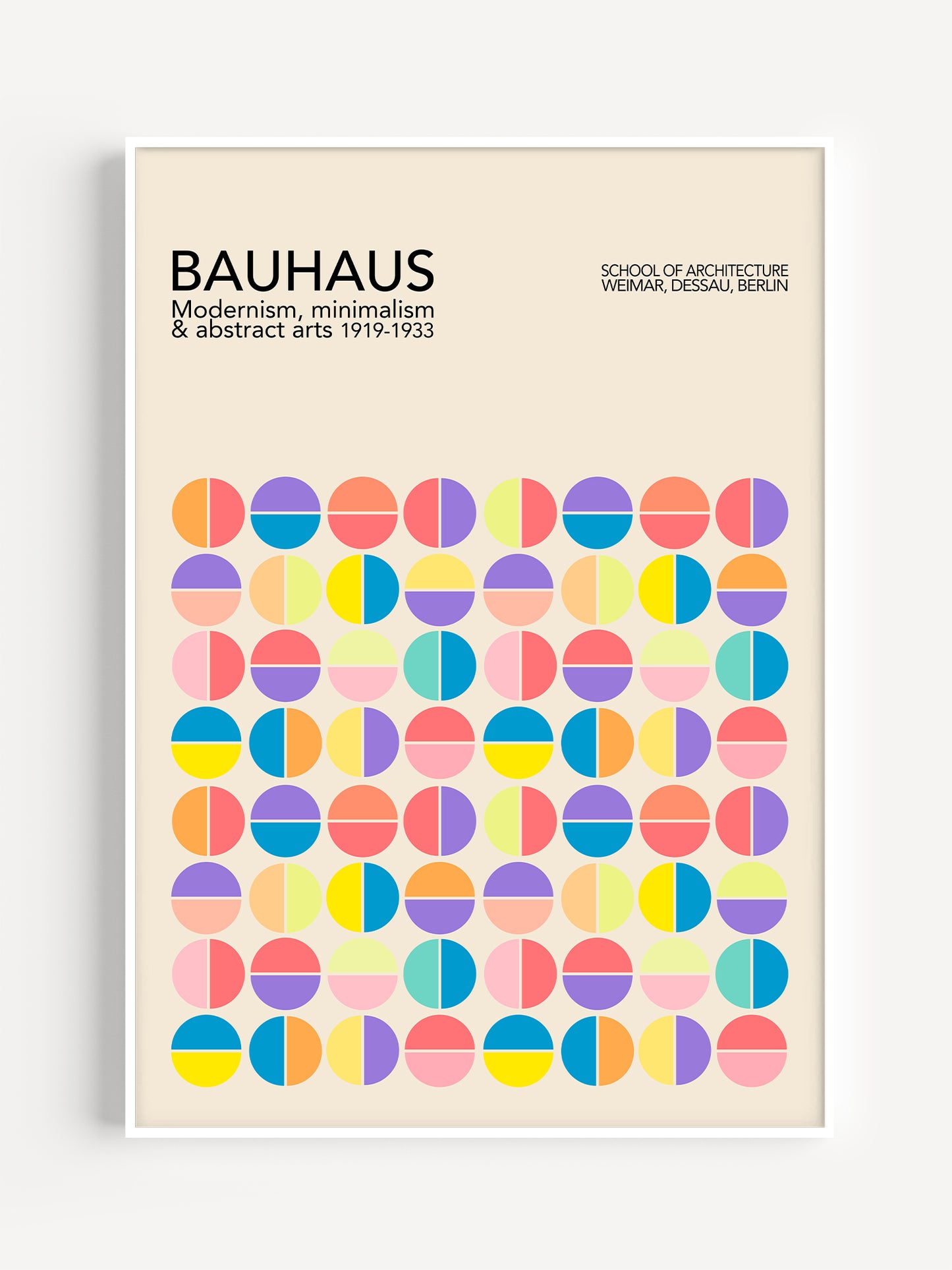 Pastel Bauhaus Poster | Digital Download