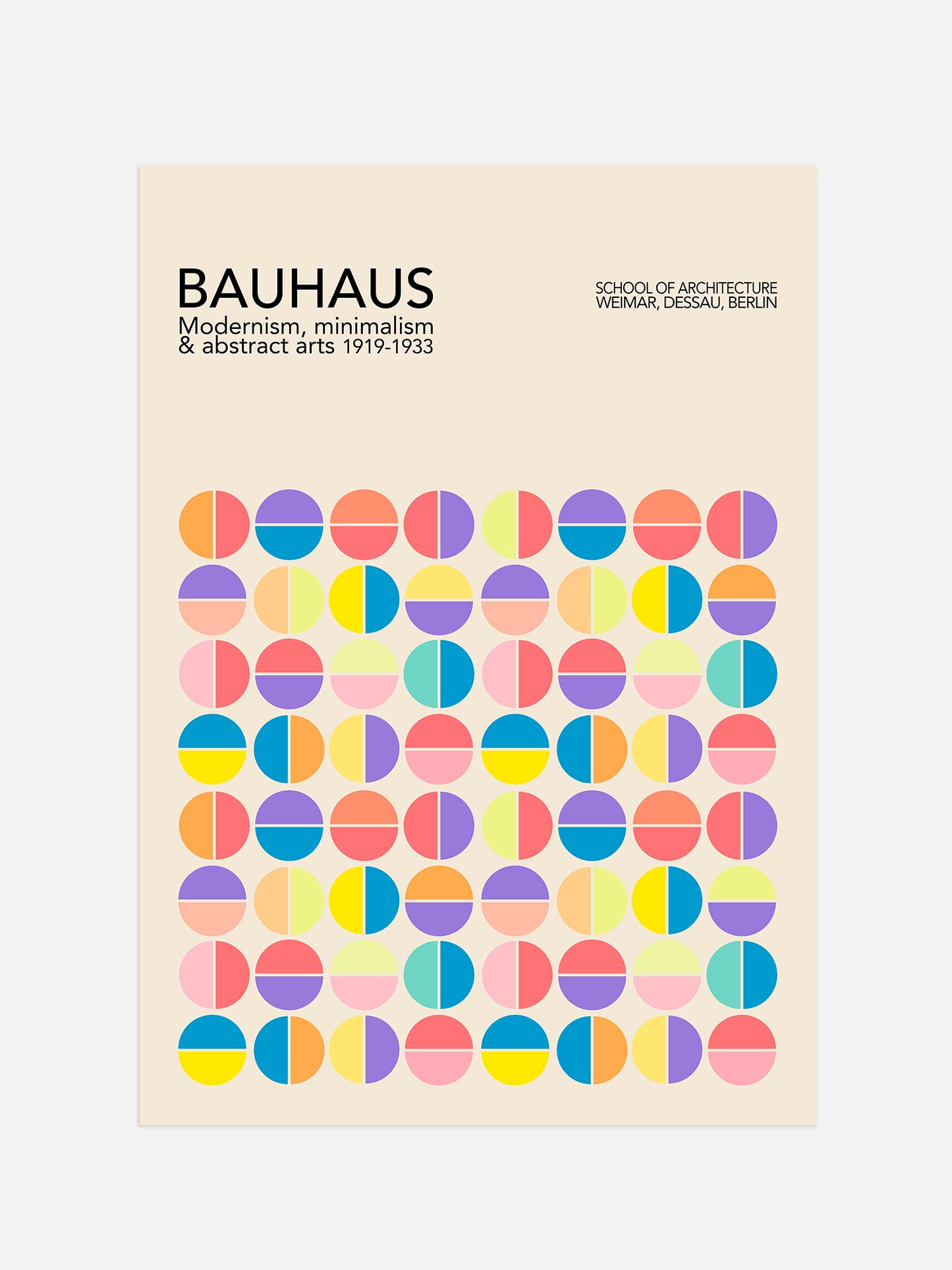 Pastel Bauhaus Poster | Digital Download