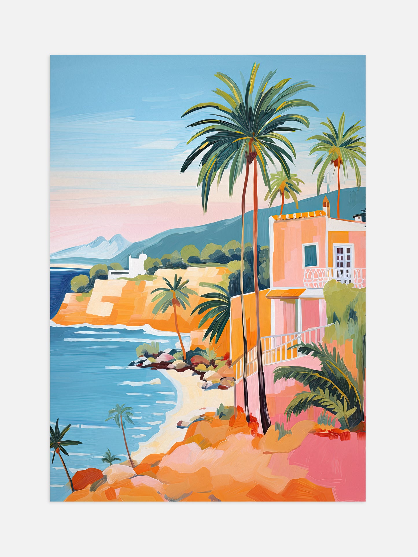 Pastel Beach Art Print