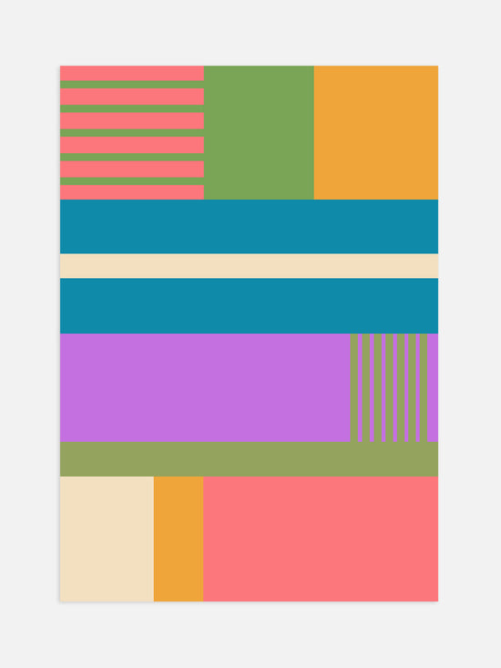 Pastel Colour Block Poster