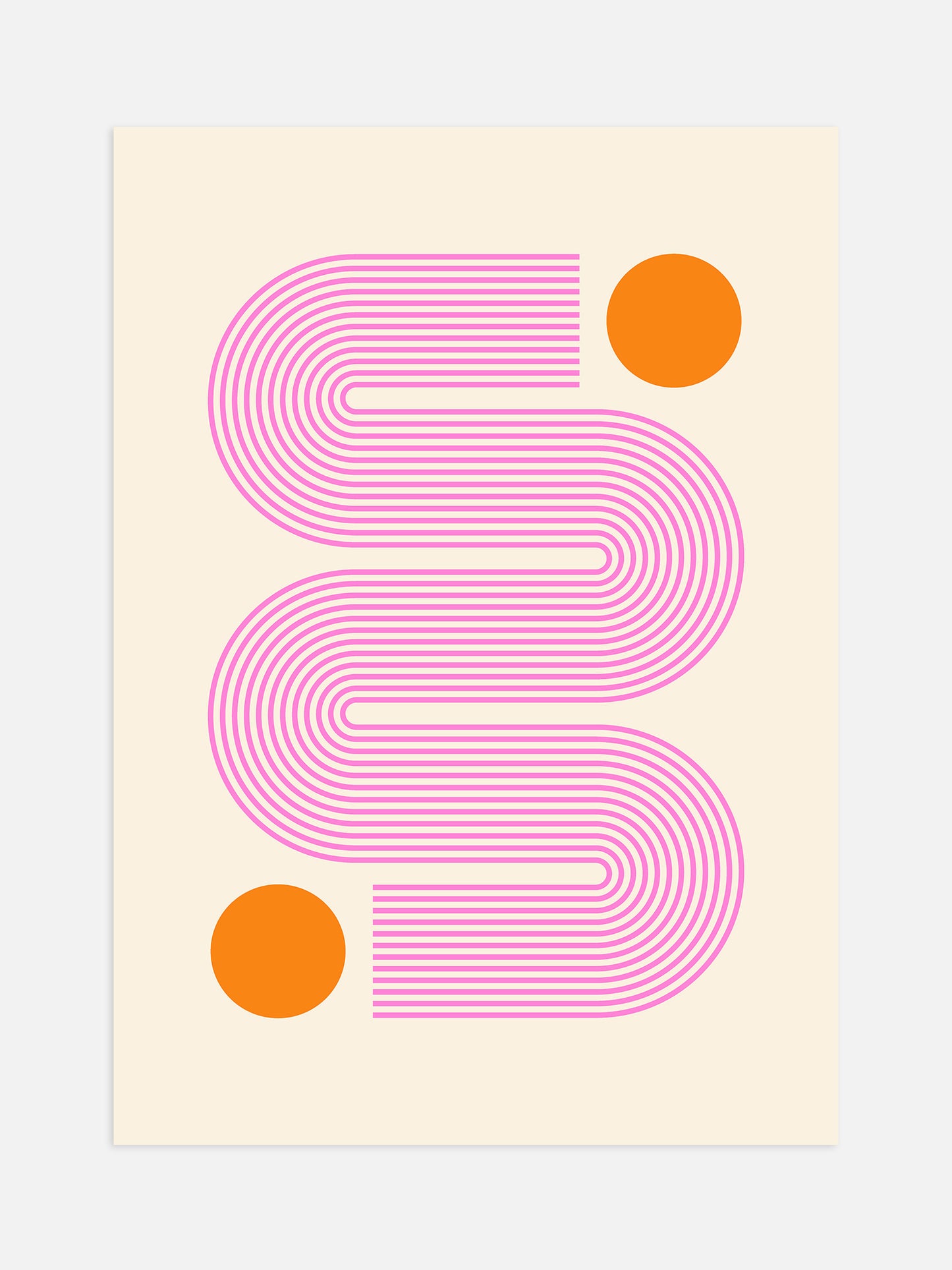 Pink Geometric Lines Poster