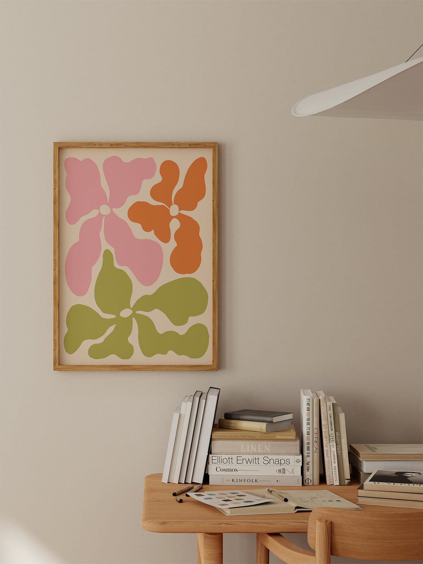 Pastel Abstract Flowers Poster