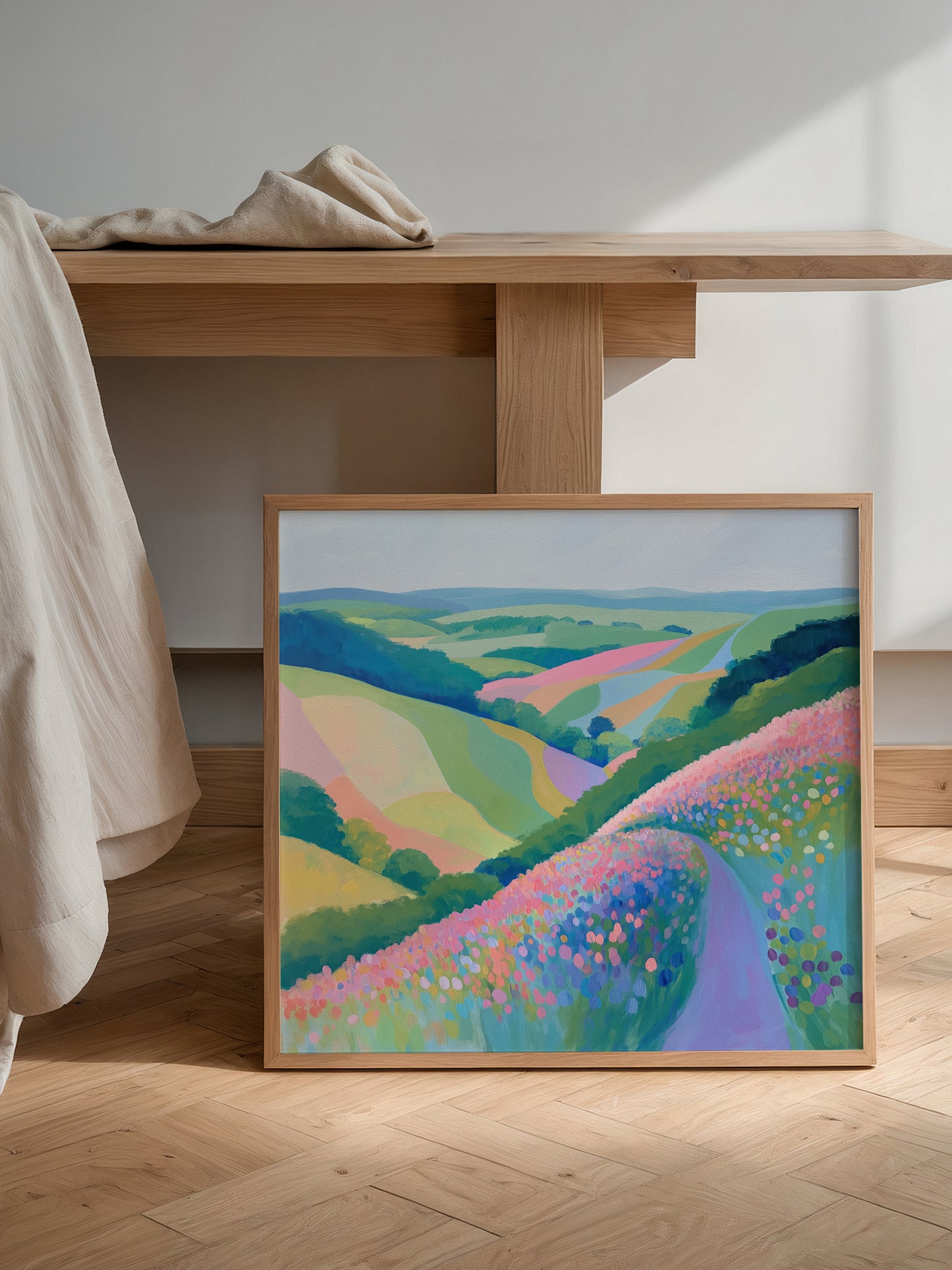 Pastel Meadow Painting | Digital Download