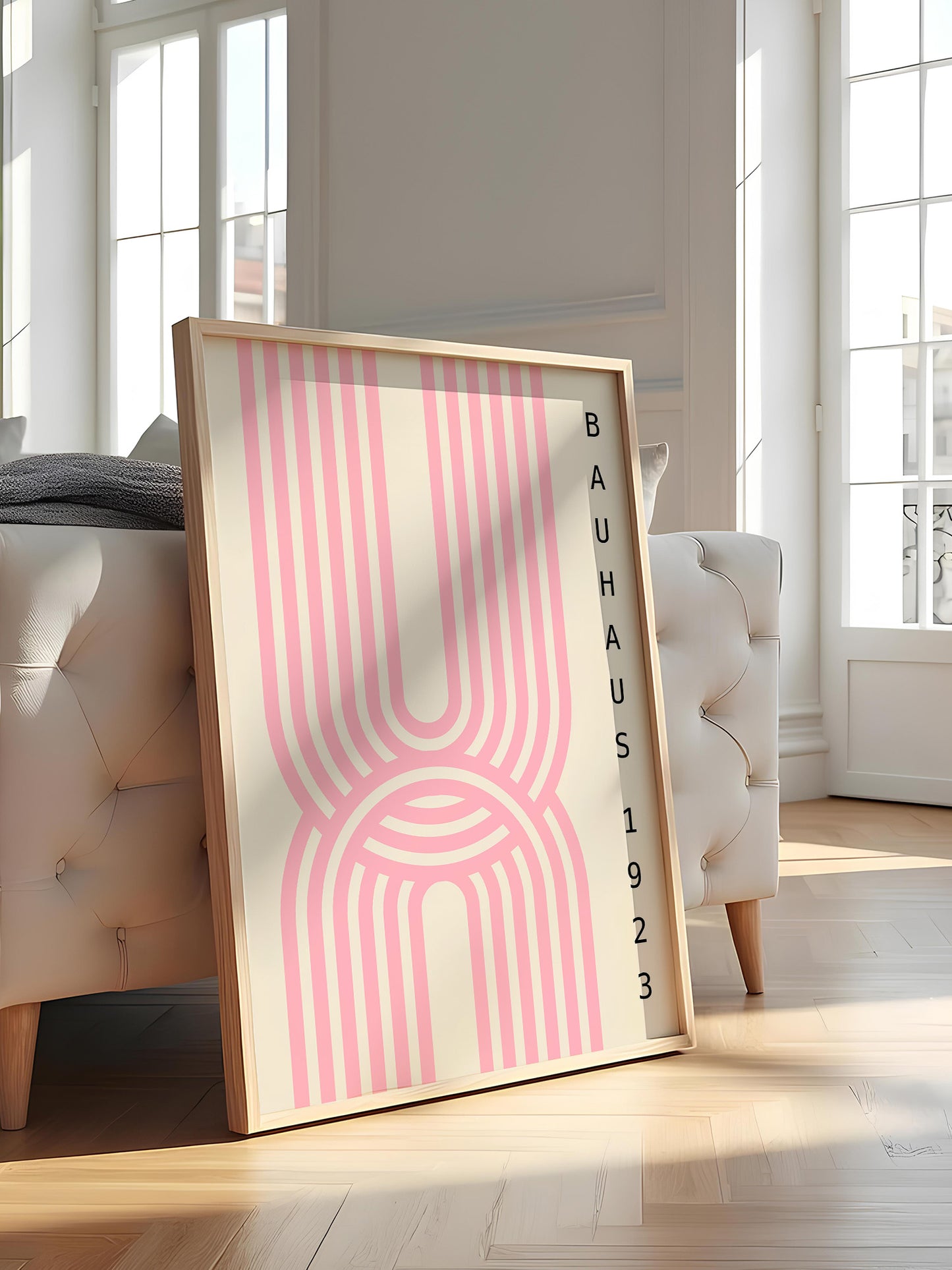 Pastel Geometric Bauhaus Print