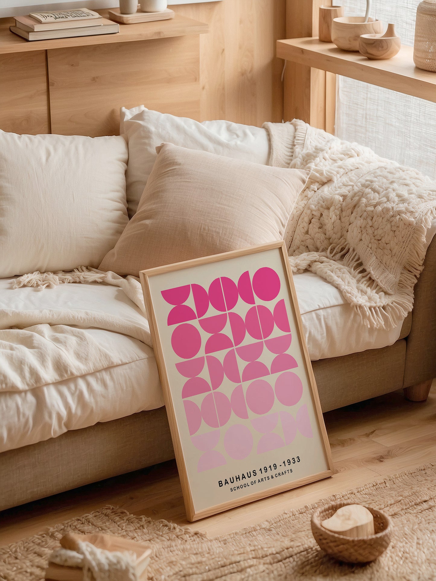 Gradient Pink Bauhaus Poster | Digital Download