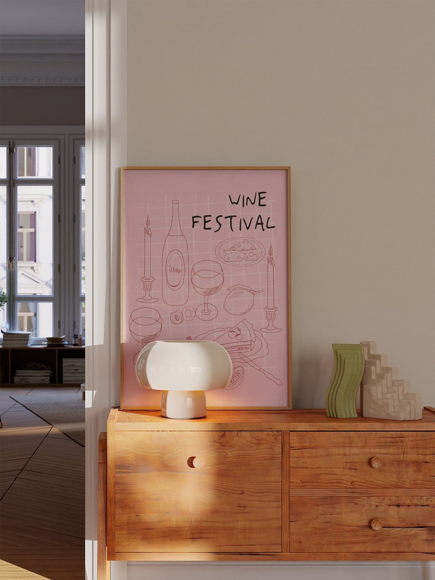 Wine Festival Illustration Poster | Digital Download