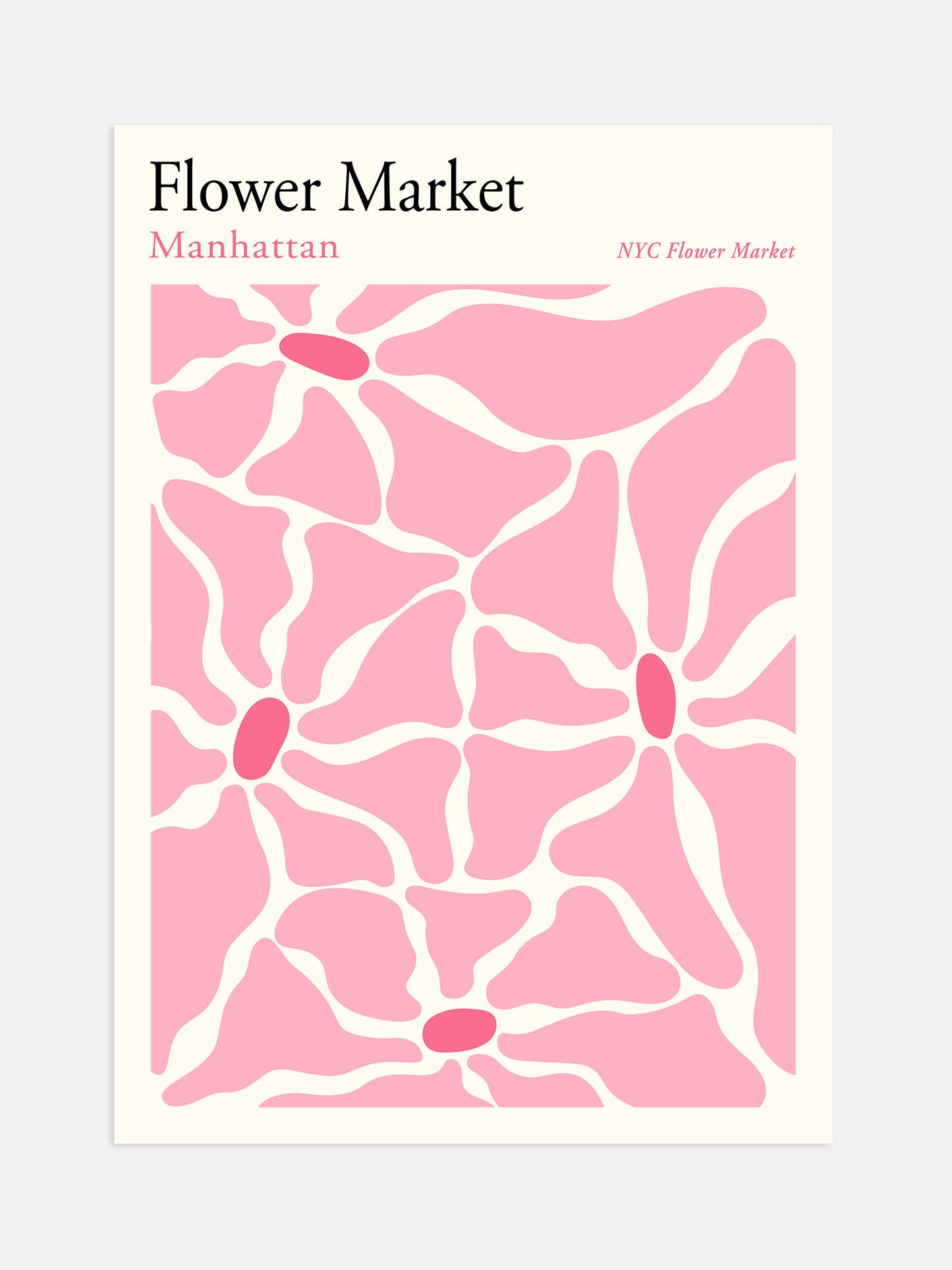 Pink Manhattan Flower Market Print