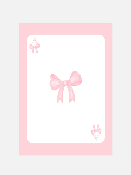 Pink Bow Playing Card | Digital Download