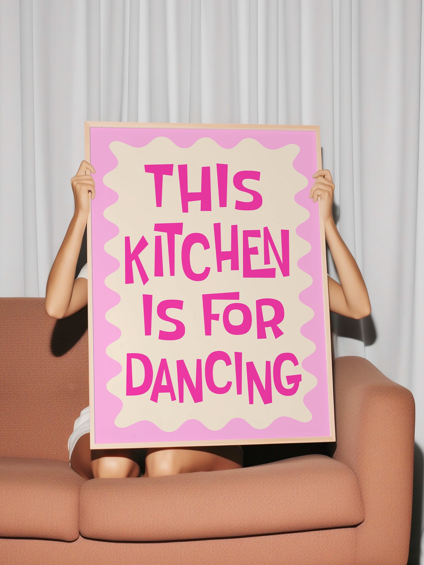 Retro Pink Kitchen Print | Digital Download