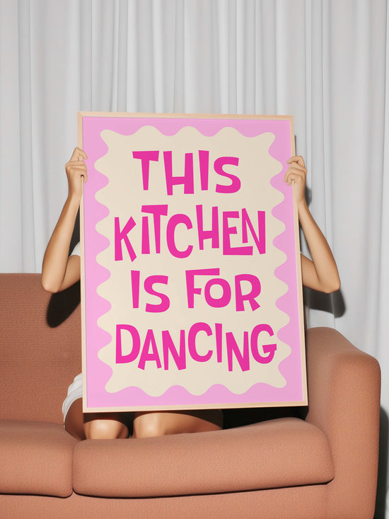 Retro Pink Kitchen Print | Digital Download