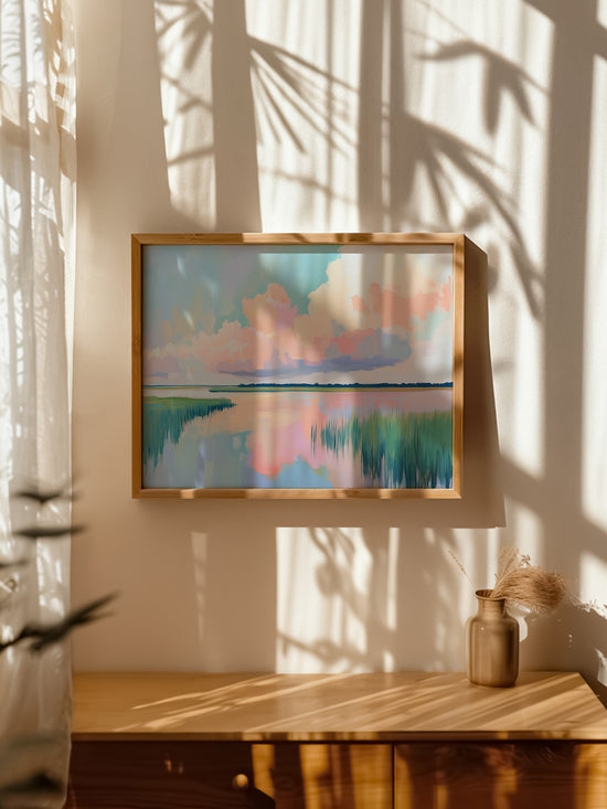 Pastel Sunset Marsh Print | Digital Download