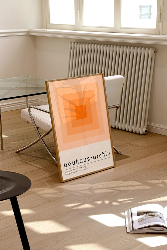 Orange Squares Bauhaus Poster | Digital Download