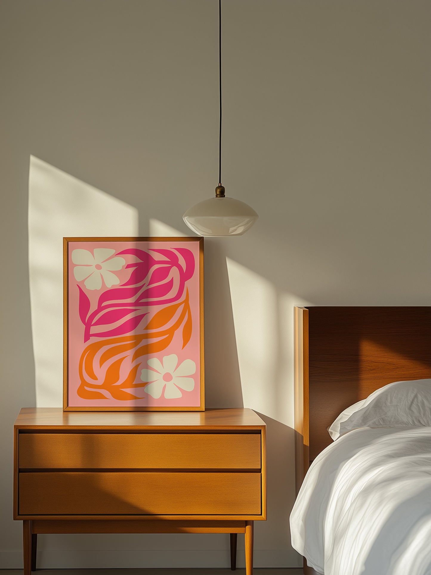 Pink And Orange Flower Art Print | Digital Download
