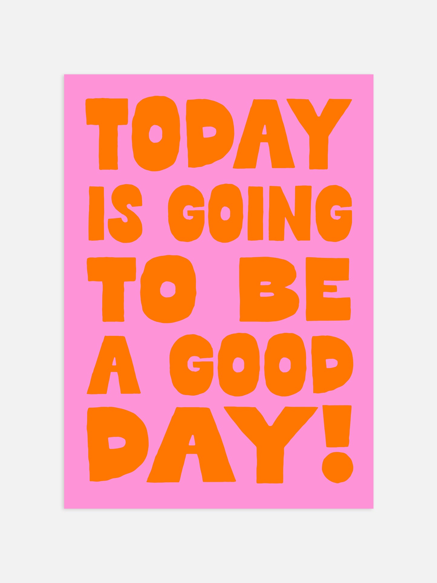 A Good Day Print, Pink And Orange | Download
