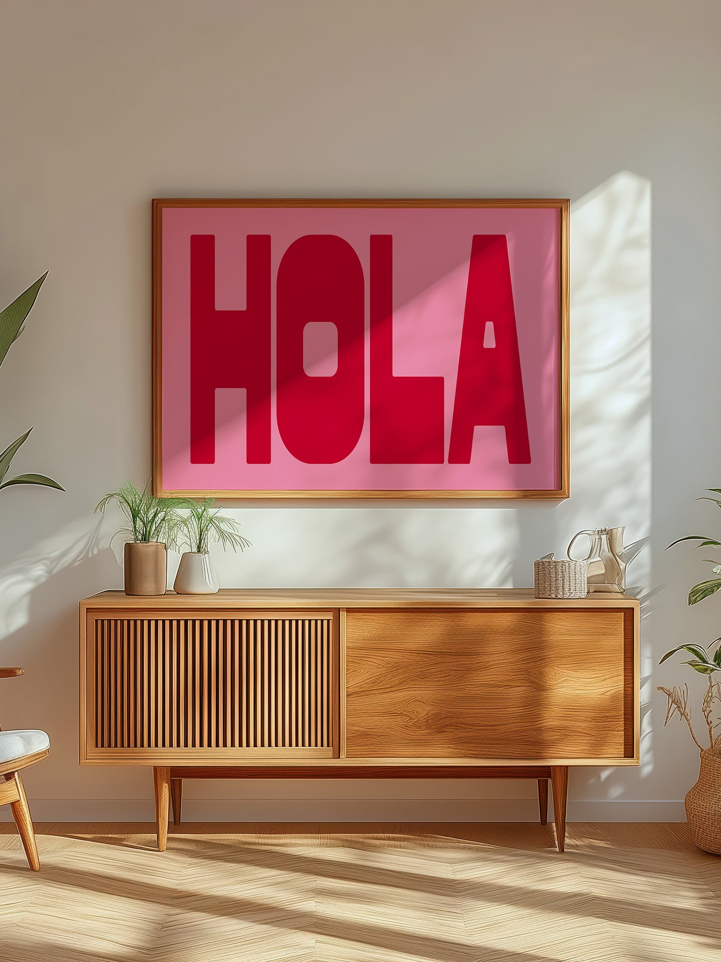 Pink Hola Print | Digital Download