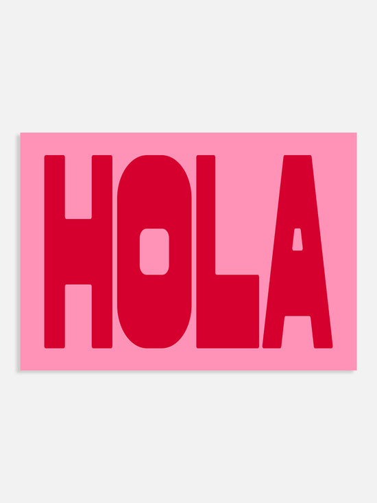 Pink Hola Print | Digital Download