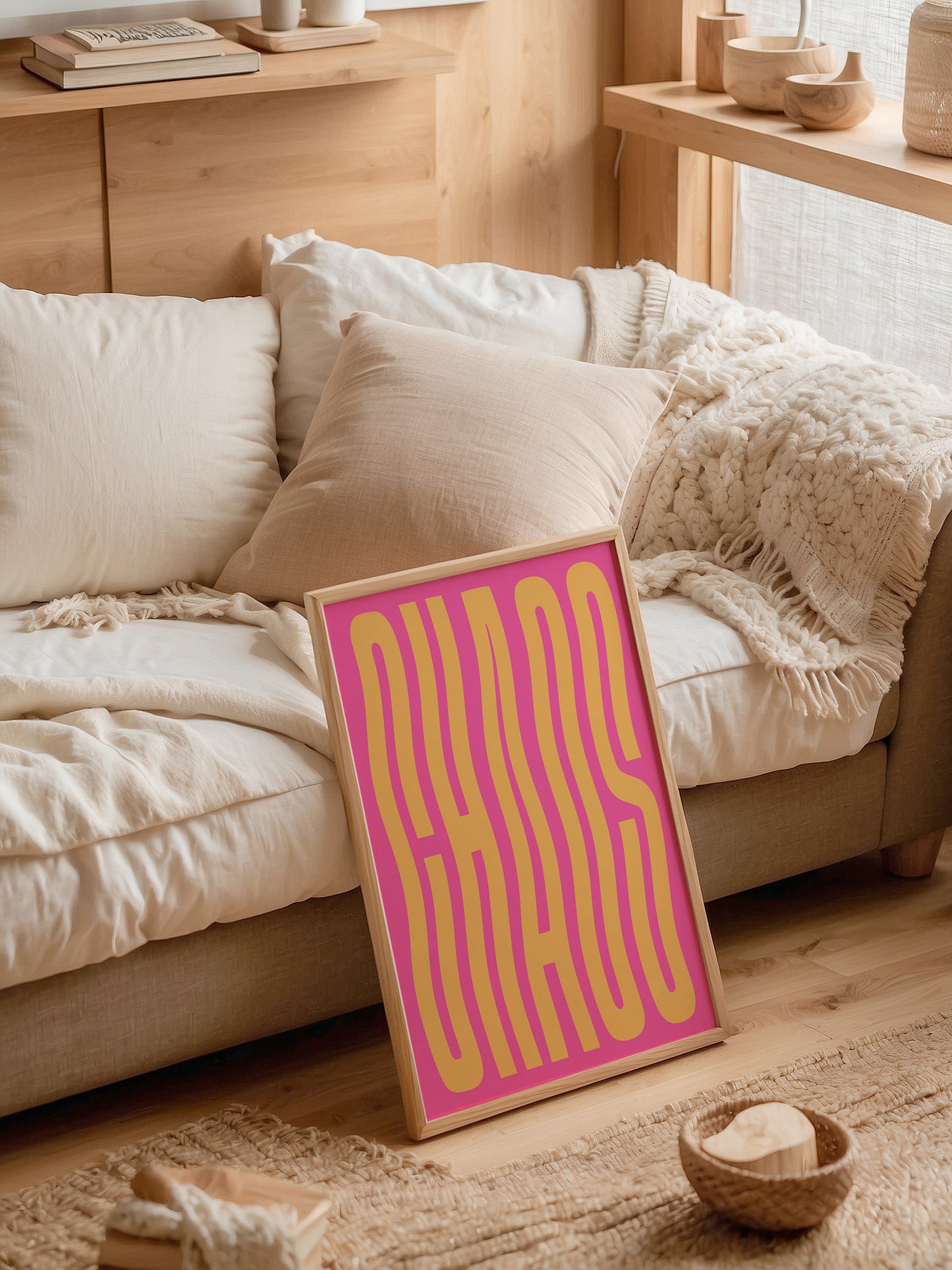 Pink And Yellow Chaos Poster