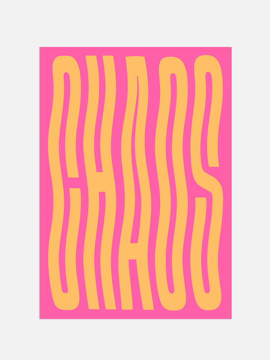 Pink And Yellow Chaos Print | Digital Download