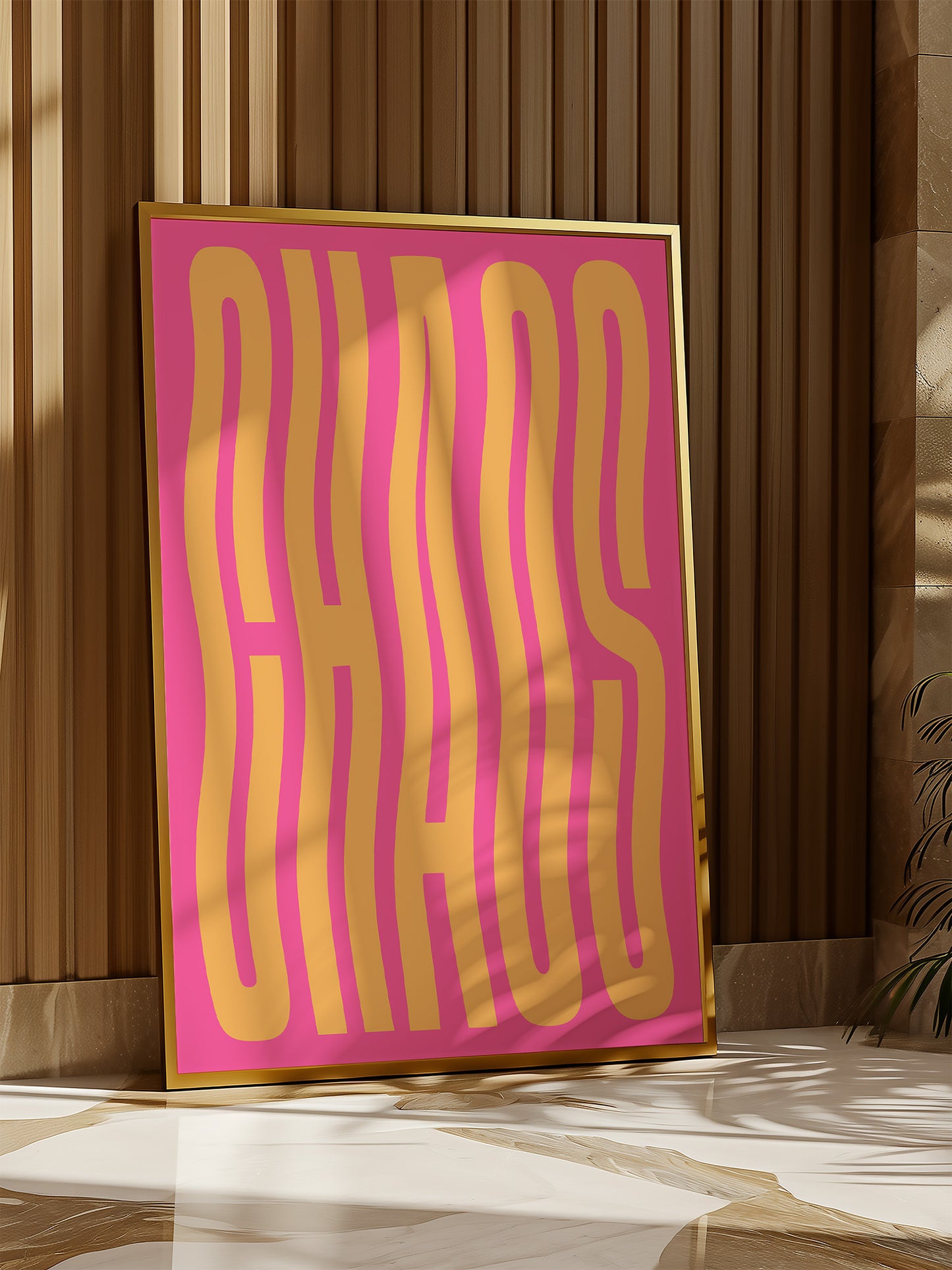 Pink And Yellow Chaos Print | Digital Download