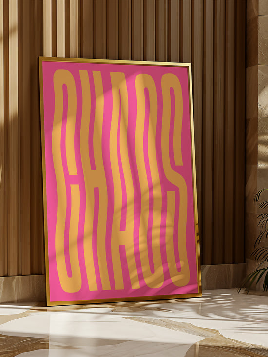 Pink And Yellow Chaos Poster