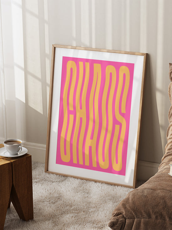 Pink And Yellow Chaos Poster