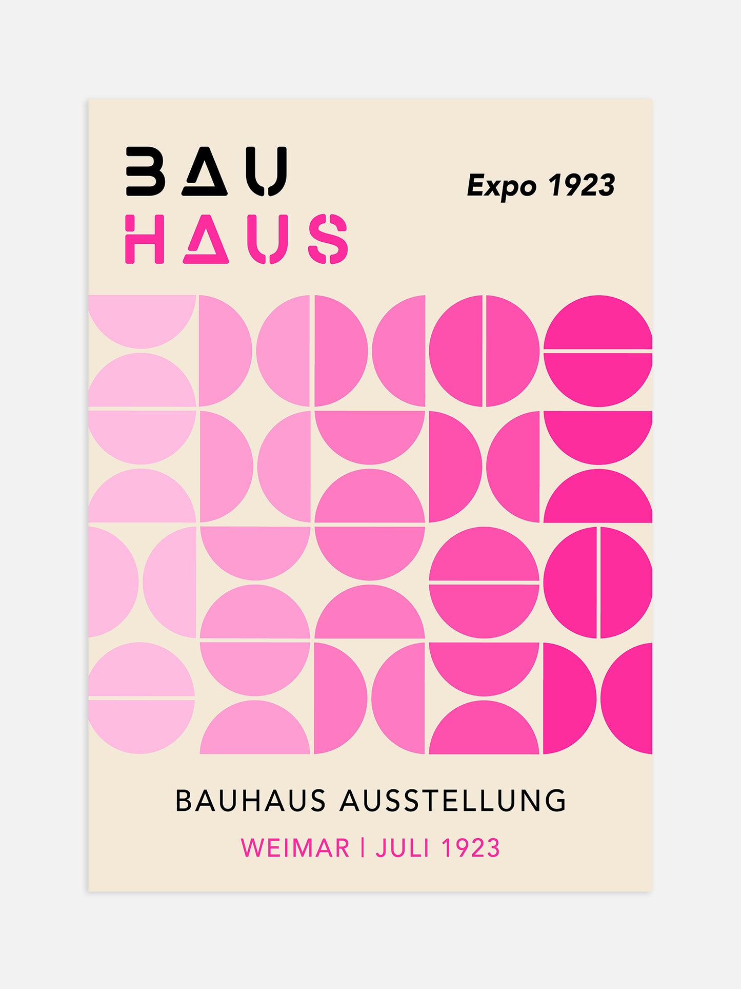 Pink Bauhaus Exhibition Poster