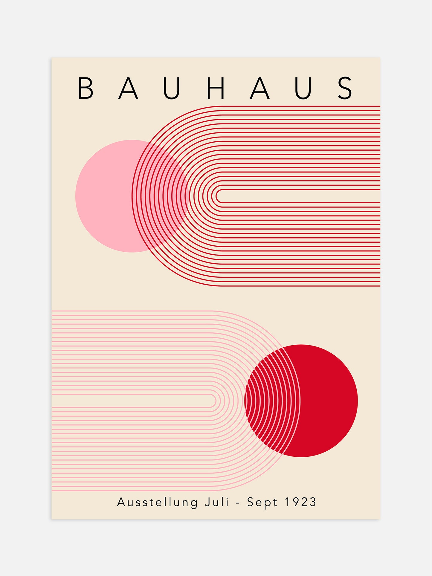 set of 3 prints | digital download – luxe poster co... Red And Pink Arch Bauhaus Poster – Luxe Poster Co