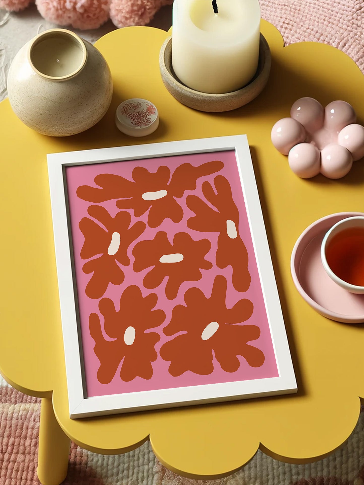 Retro 70s Flower Art Print