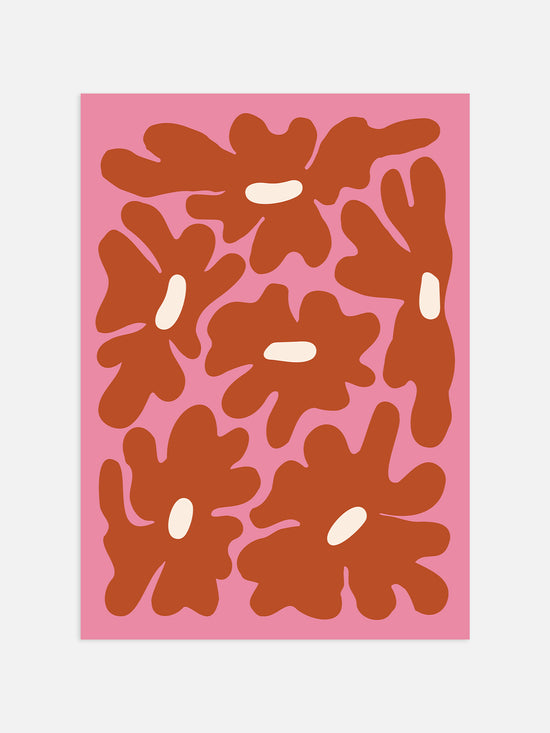 Retro 70s Flower Art Print
