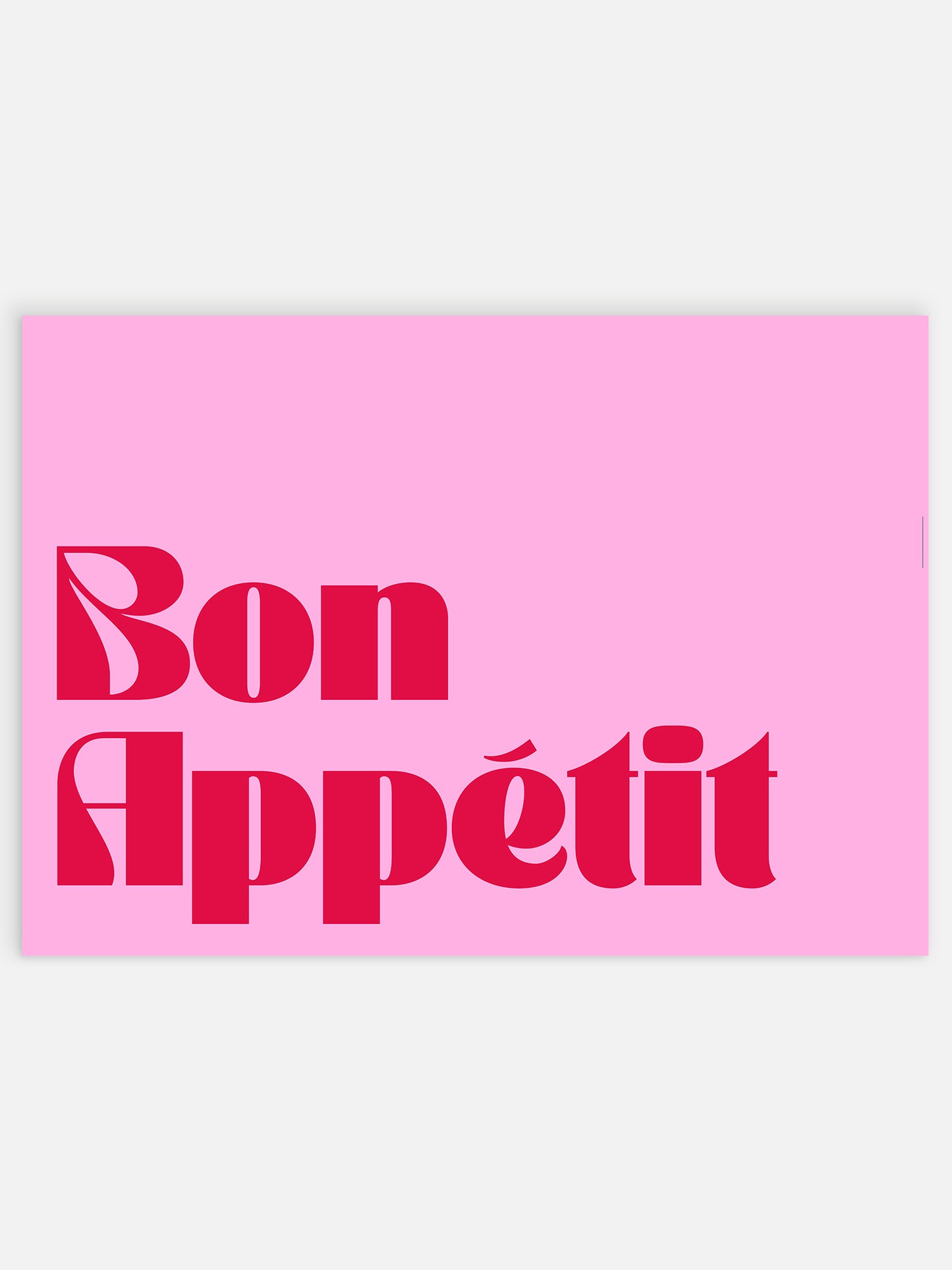 Pink And Red Bon Appetit Poster