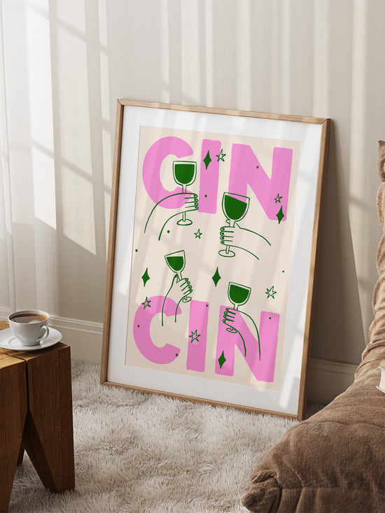 Retro Cin Cin Poster | Italian Kitchen Decor