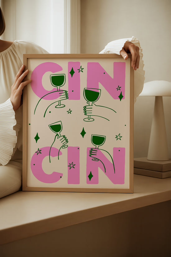 Retro Cin Cin Poster | Italian Kitchen Decor