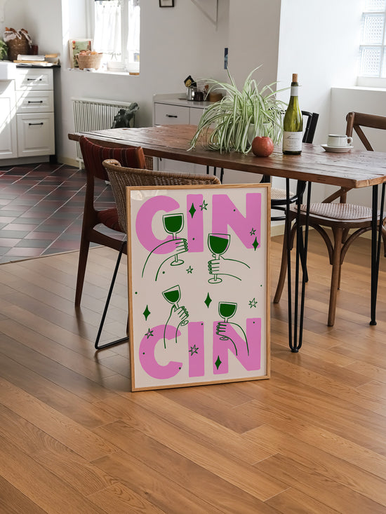 Retro Cin Cin Poster | Italian Kitchen Decor