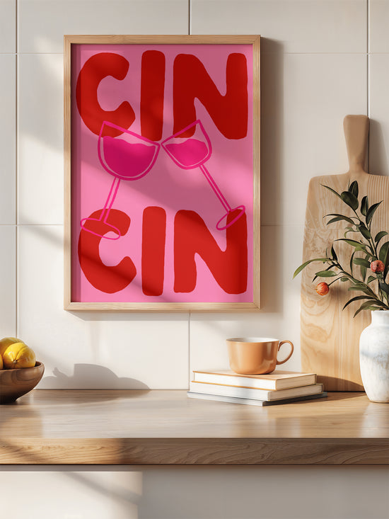 Pink Cin Cin Print