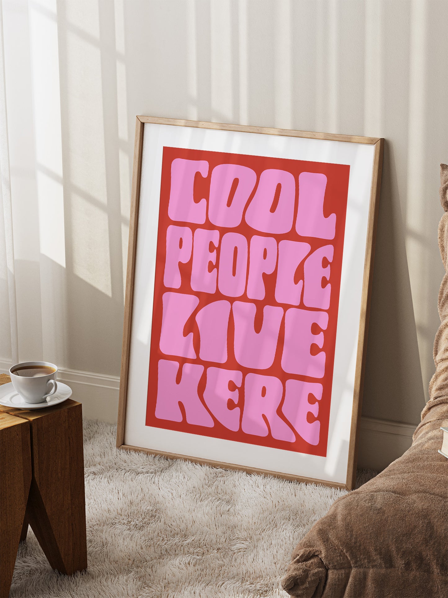 Cool People Live Here Print - Black